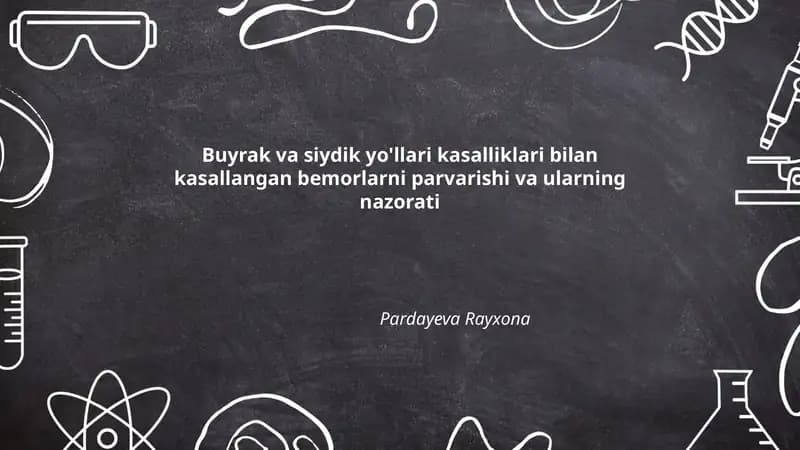 Buyrak va siydik yo'llari kasalliklari