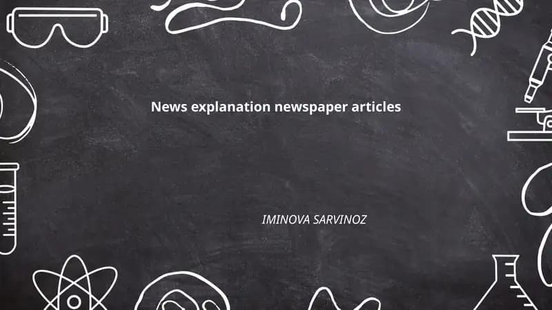 Structure and Anatomy of a Newspaper Explainer Article
