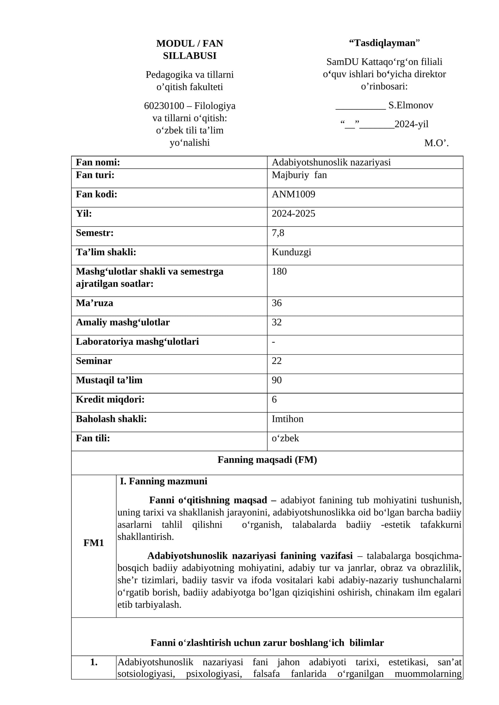 Adabiyotshunoslik nazariyasi