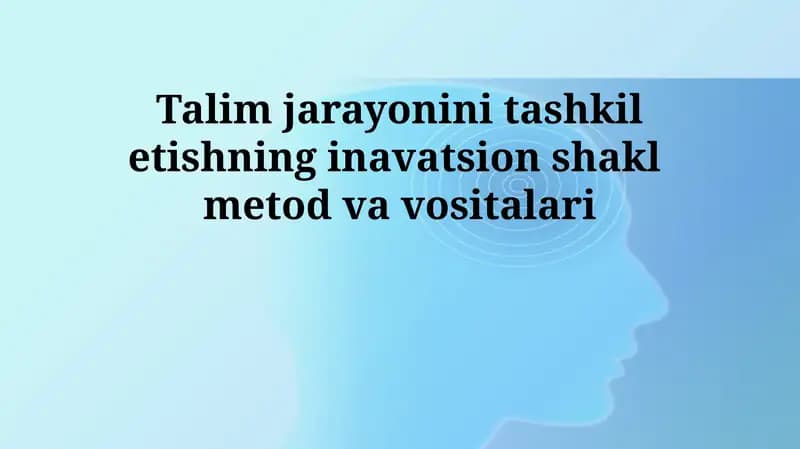 Ta'lim innovatsiyalari
