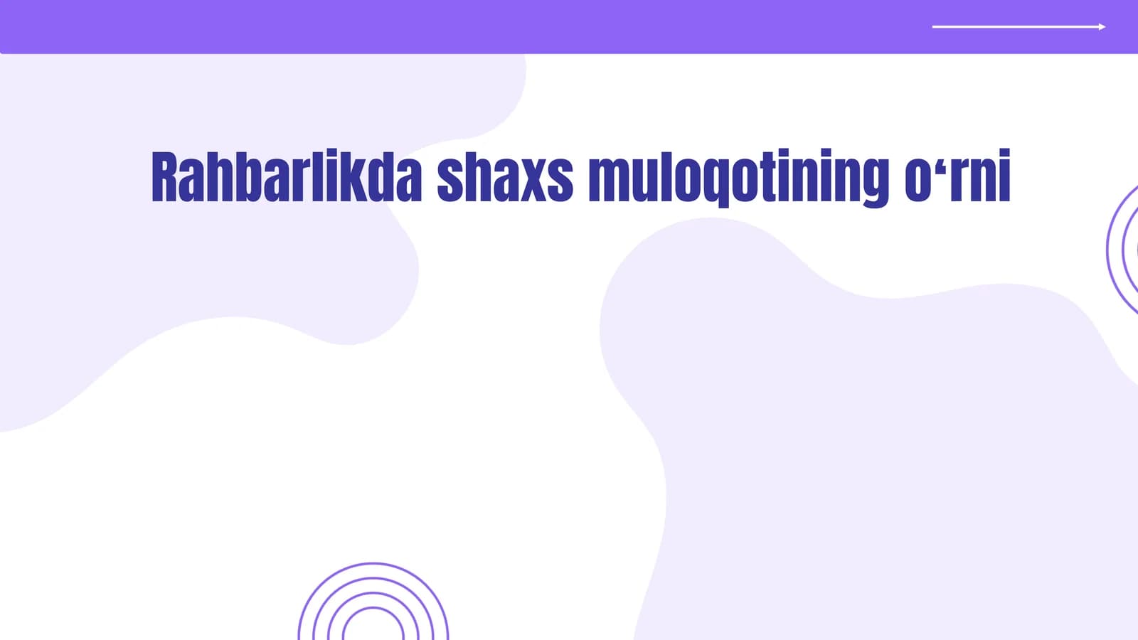 Rahbarlikda shaxs muloqotining oʻrni