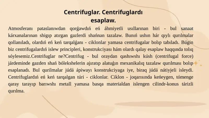 Centrifuglar
