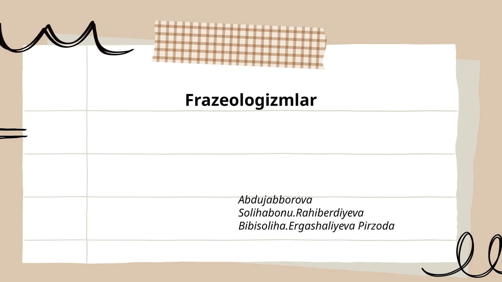 Frazeologizmlar