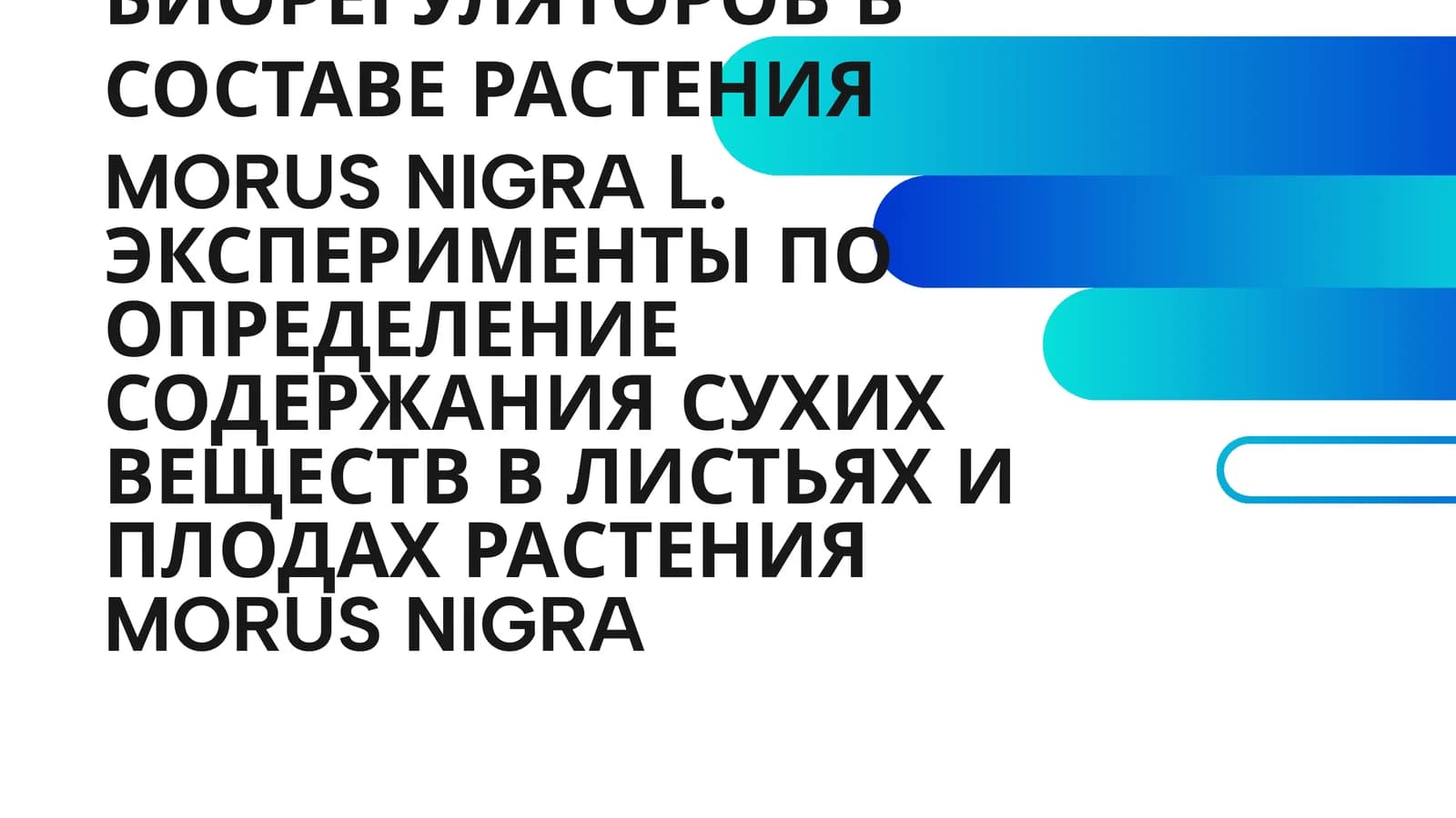 ХИМИЧЕСКИЕ КОМПОНЕНТЫ MORUS NIGRA