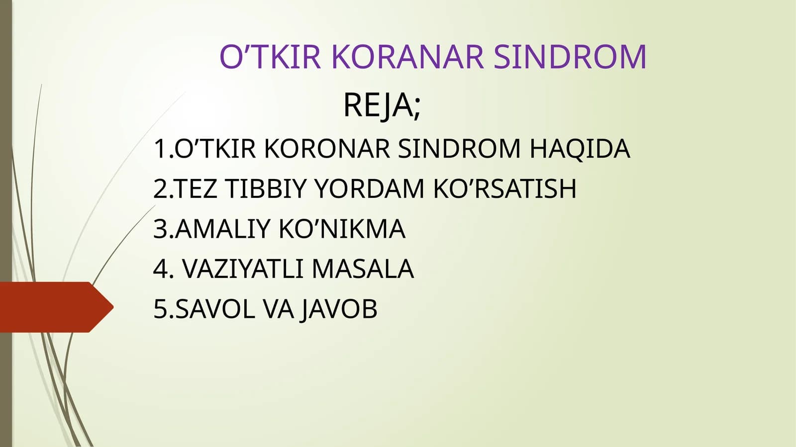 O’TKIR KORANAR SINDROM