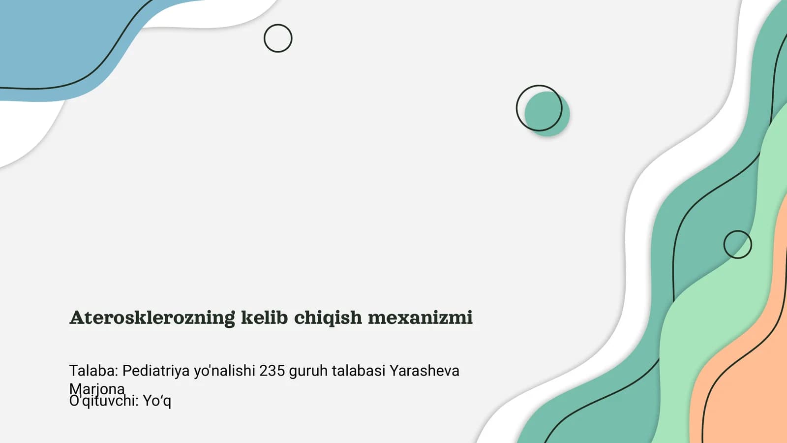Aterosklerozning kelib chiqish mexanizmi