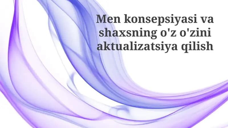 O'z-o'zini Anglash