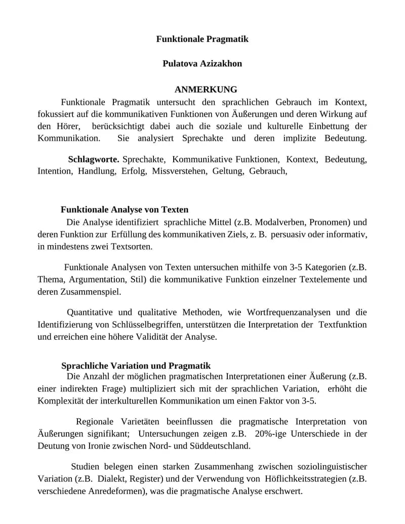 Funktionale Pragmatik