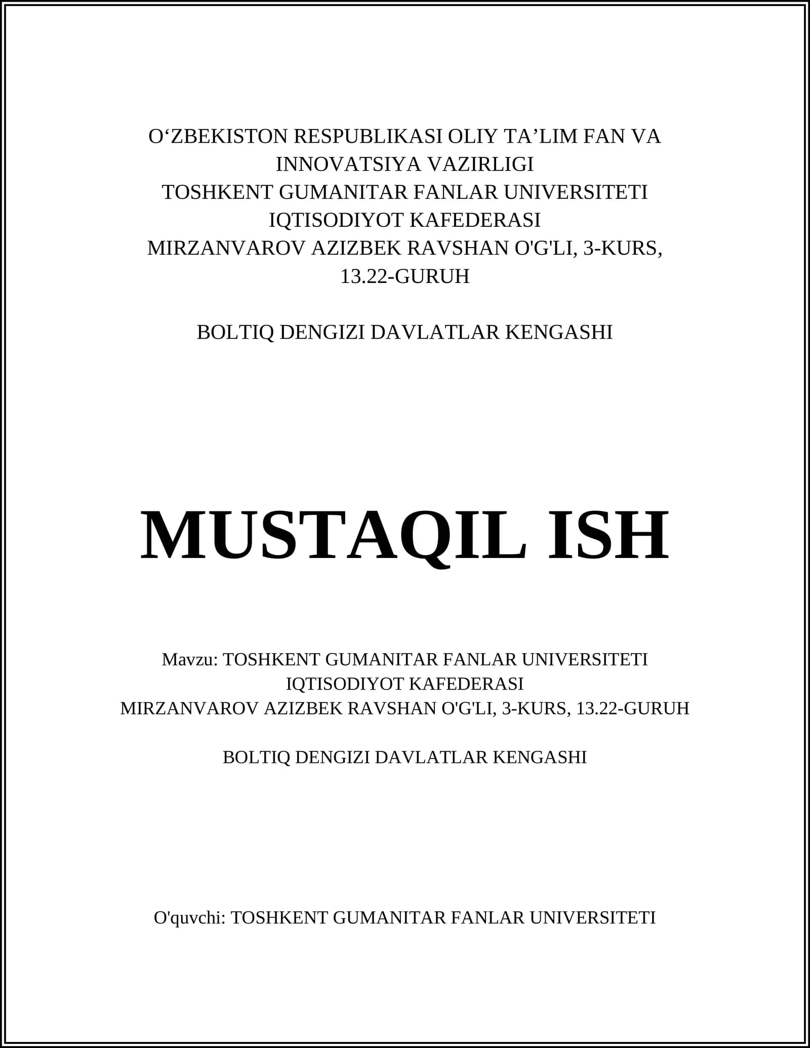 BOLTIQ DENGIZI DAVLATLAR KENGASHI