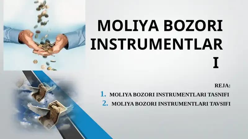 MOLIYABOZORI INSTRUMENTLARI