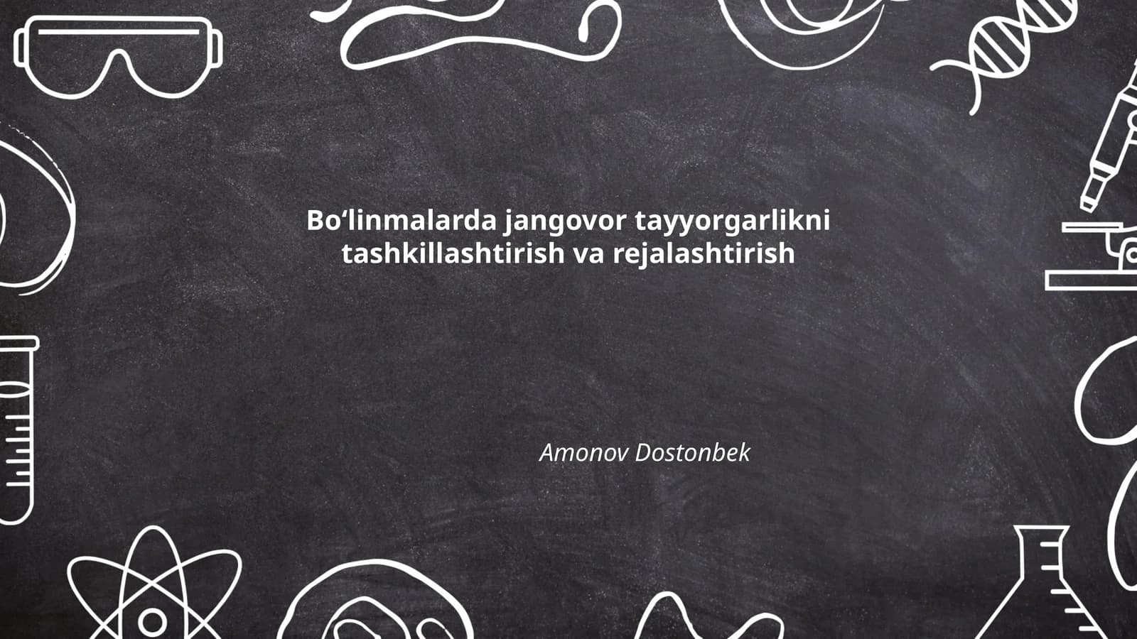 Boʻlinmalarda jangovor tayyorgarlikni tashkillashtirish va rejalashtirish