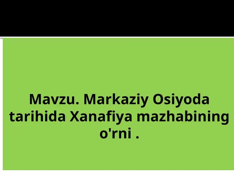 Hanafiylik mazhabi tarihi
