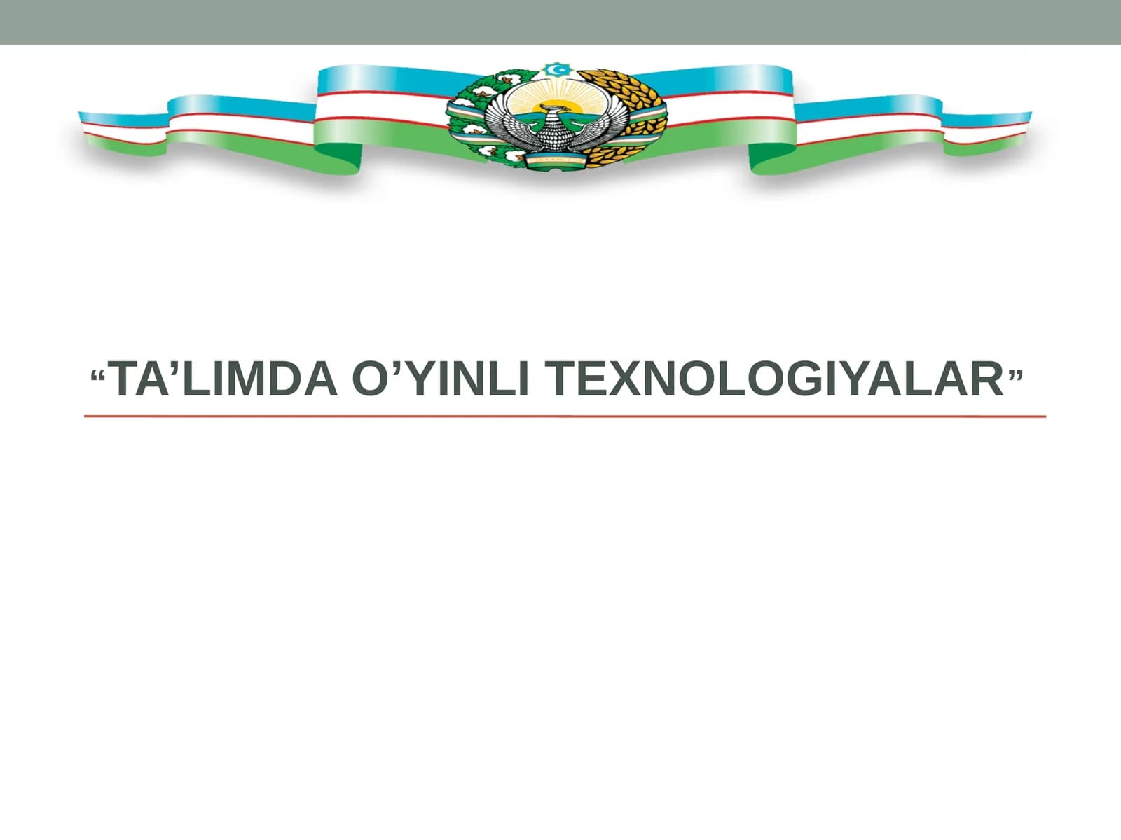 TA’LIMDA O’YINLI TEXNOLOGIYALAR