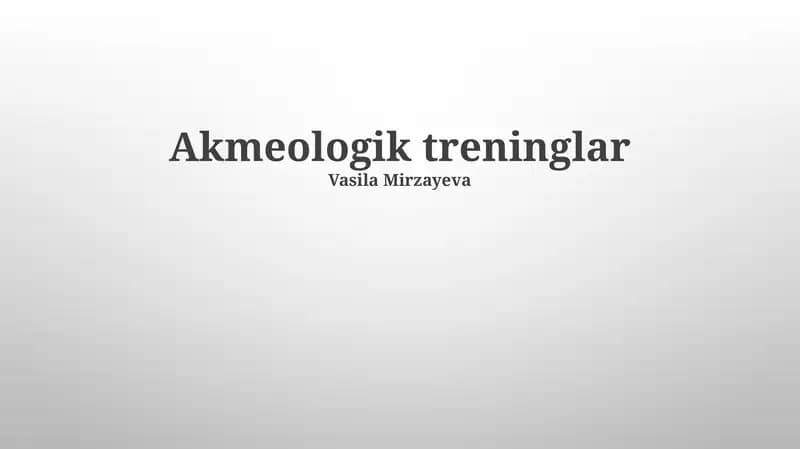 Akmeologik treninglar