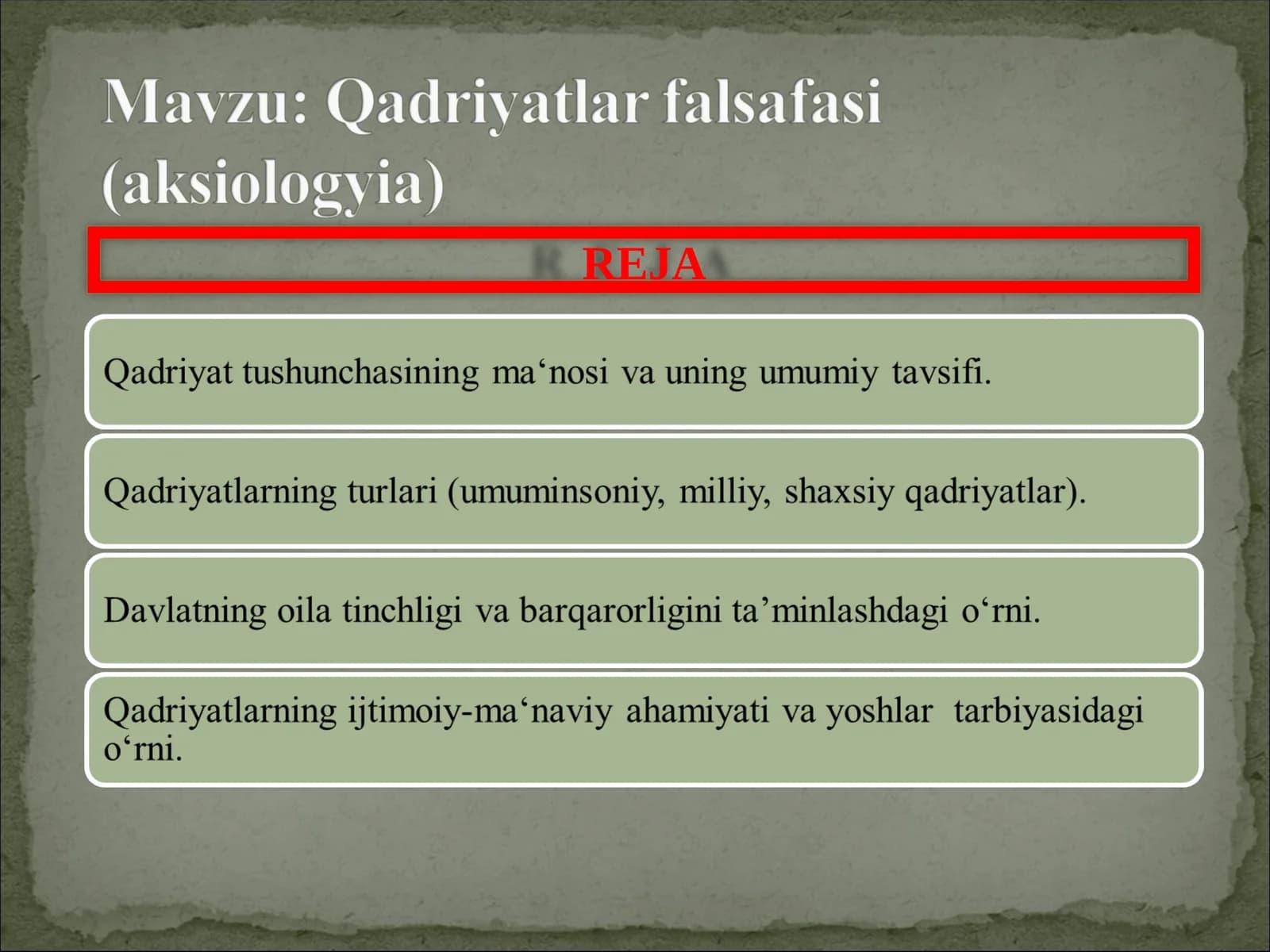 ФАЛСАФИЙ ДАВРЛАР ВА ФАЛСАФИЙ МАКТАБЛАР