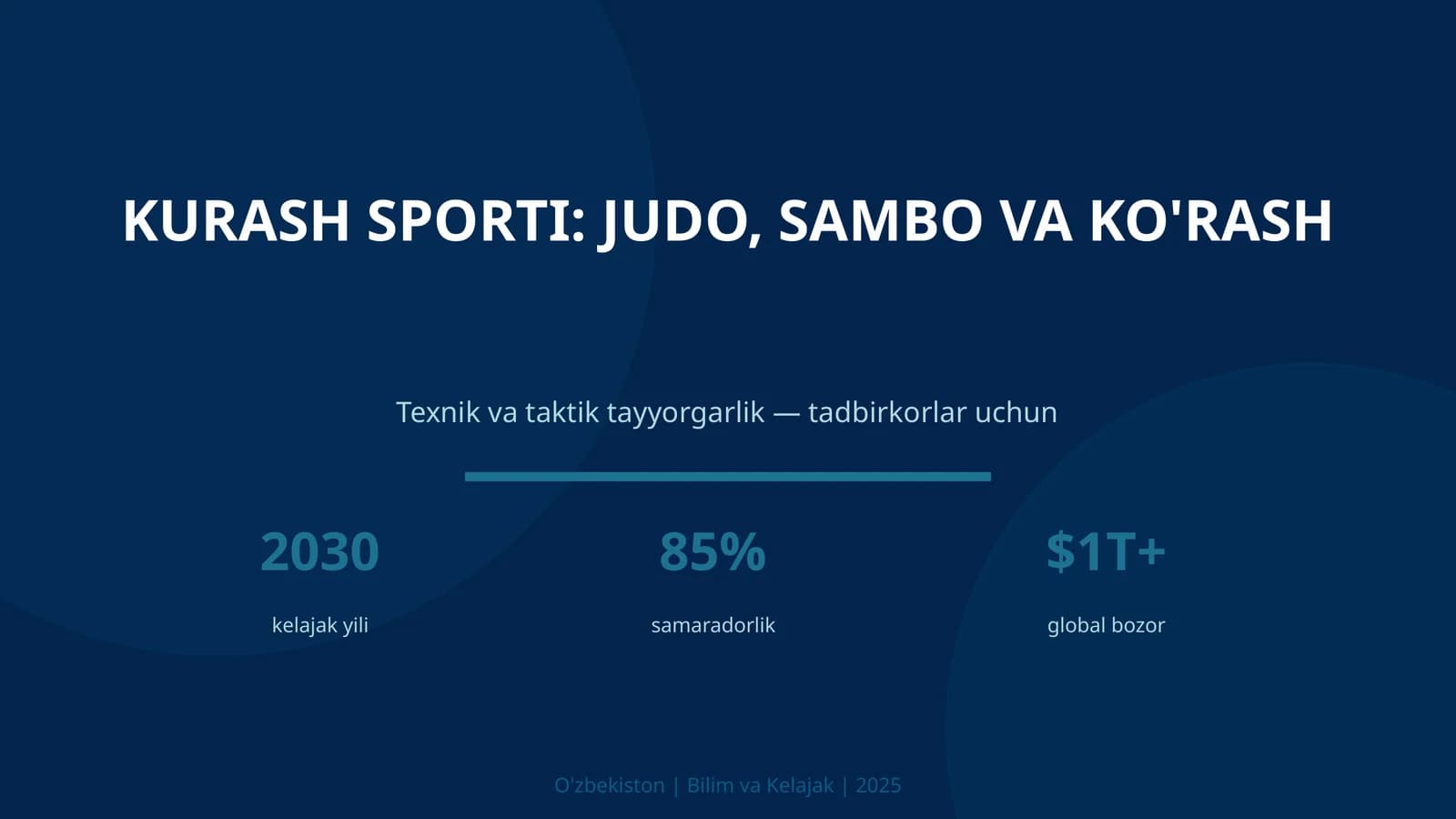 KURASH SPORTI: JUDO, SAMBO VA KO'RASH