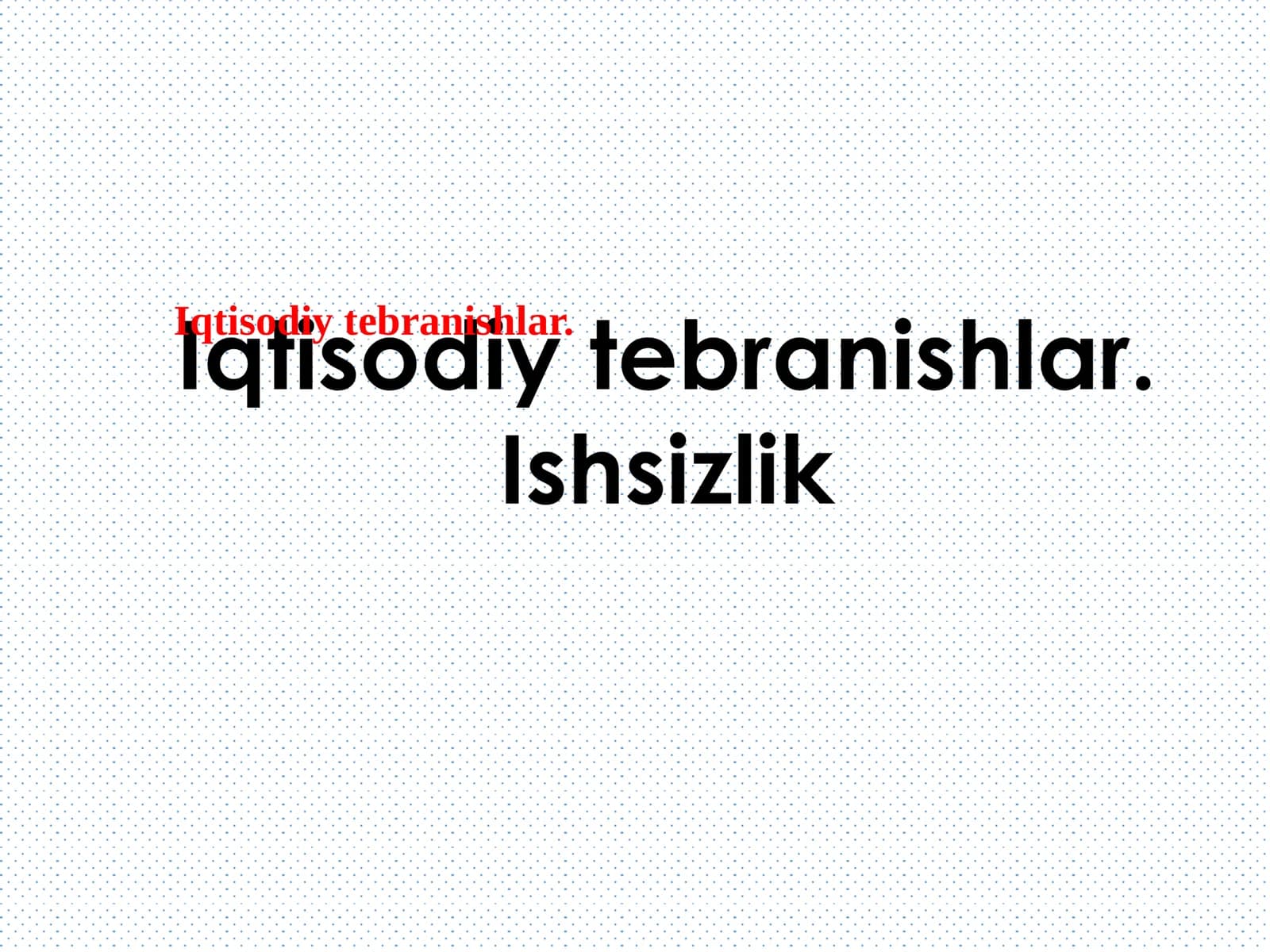 Iqtisodiydavrlar