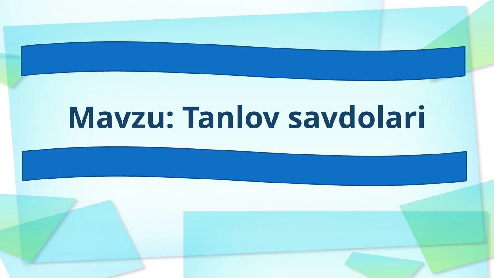 Tanlov savdolari