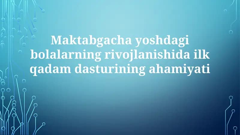 Birinchi qadam dasturi