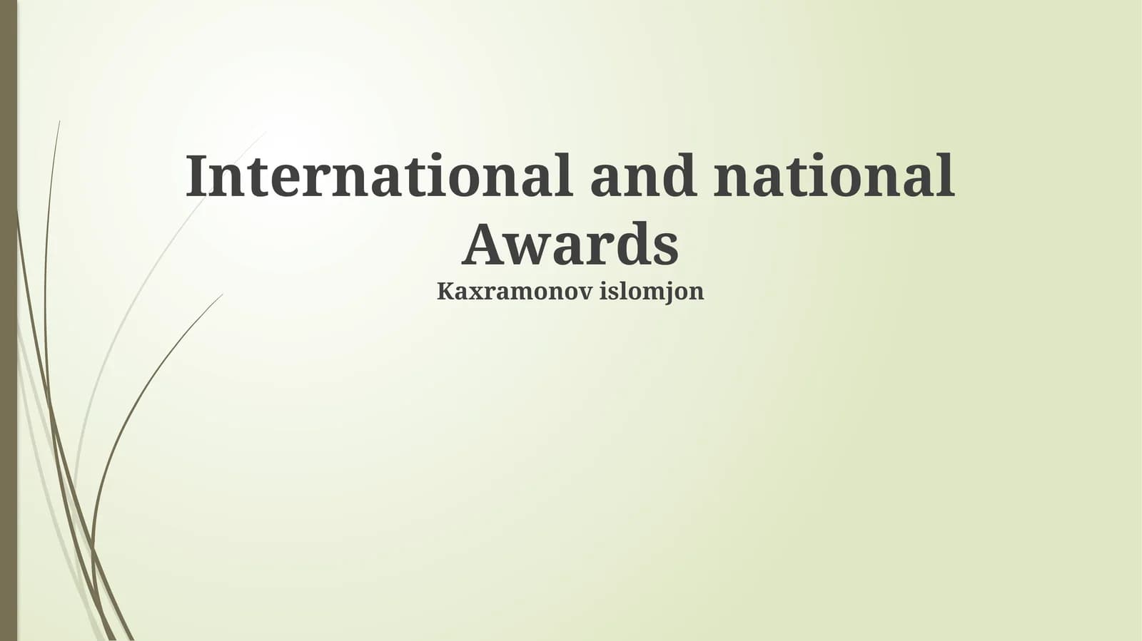 International and national Awards
