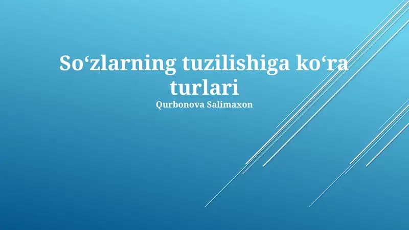 O'zlashma so'zlar