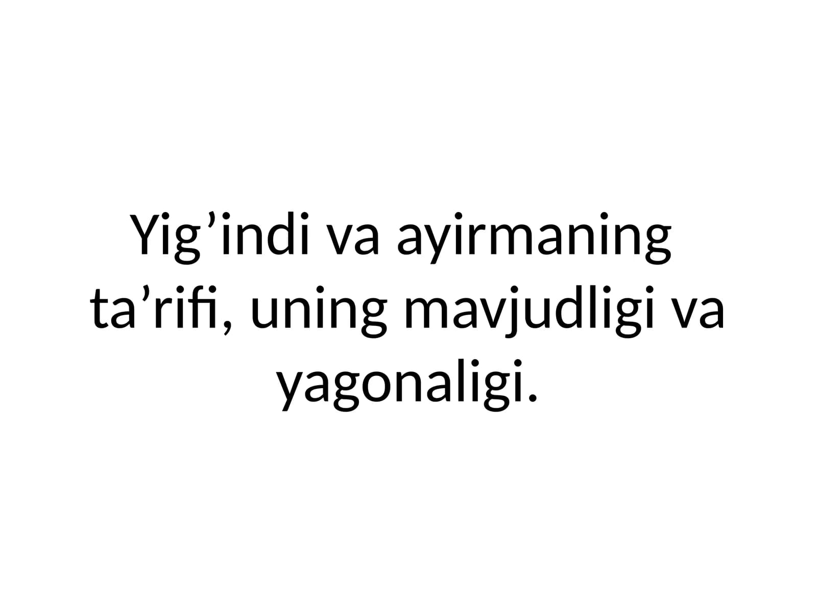 Yig'indi