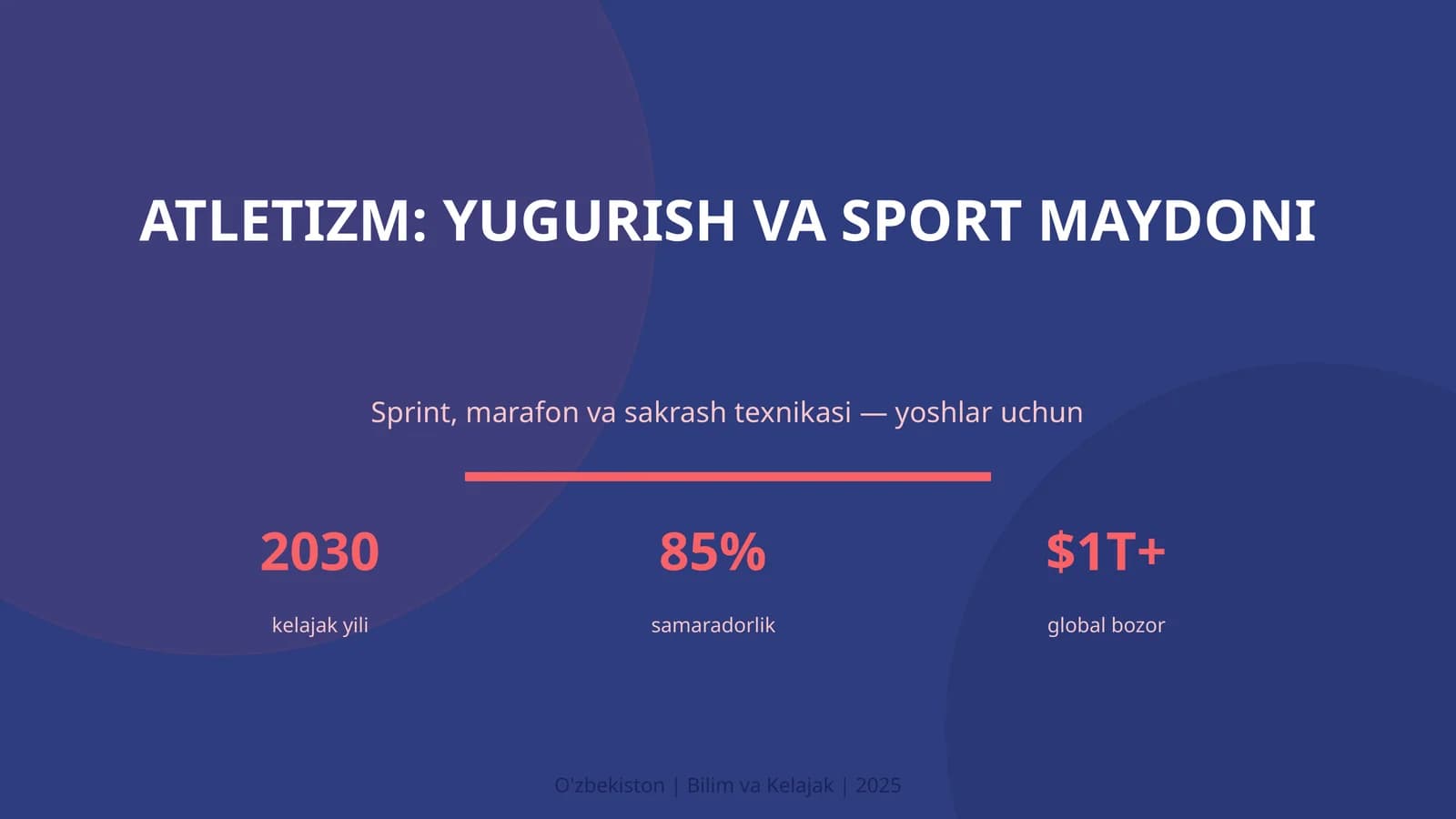 ATLETIZM: YUGURISH VA SPORT MAYDONI