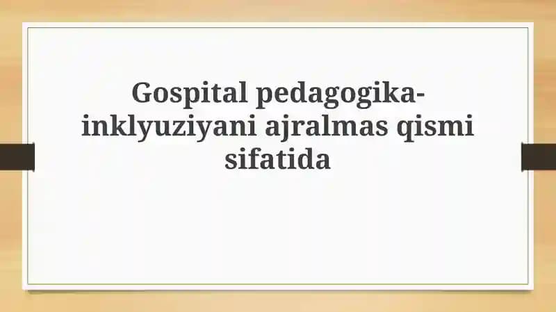 Kasalxona pedagogikasi