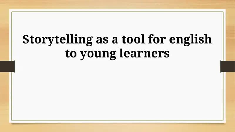 Unlocking Language: Storytelling for Young Learners