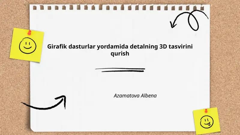 Parametrik modellashtirish asoslari va detal yaratish