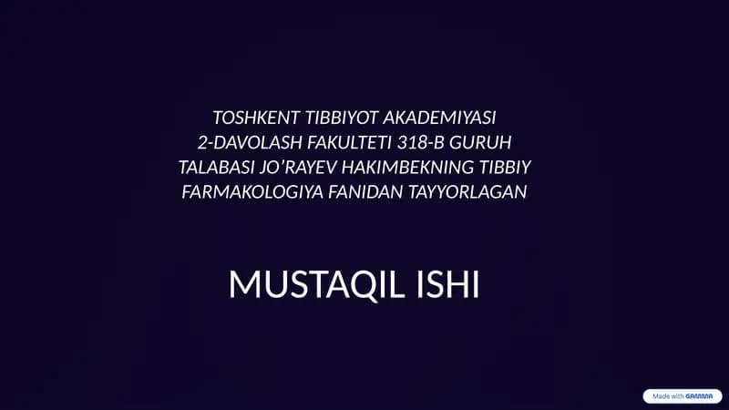 Xavfli o‘smalarga qarshi dori vositalari