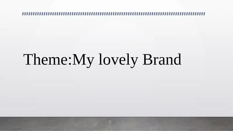 My lovely brand