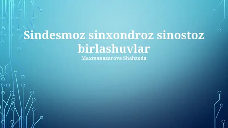 Sindesmoz sinxondroz sinostoz birlashuvlar