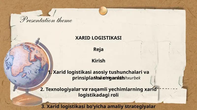 XARID LOGISTIKASI