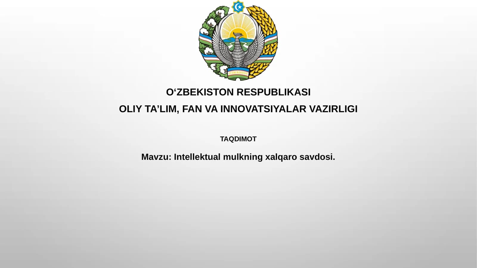 Intellektual mulkning xalqaro savdosi