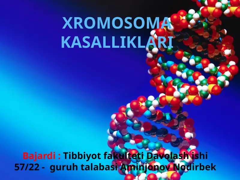 XROMOSOMAKASALLIKLARI