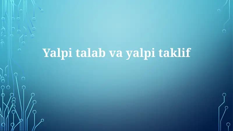 Agregat talab va taklif