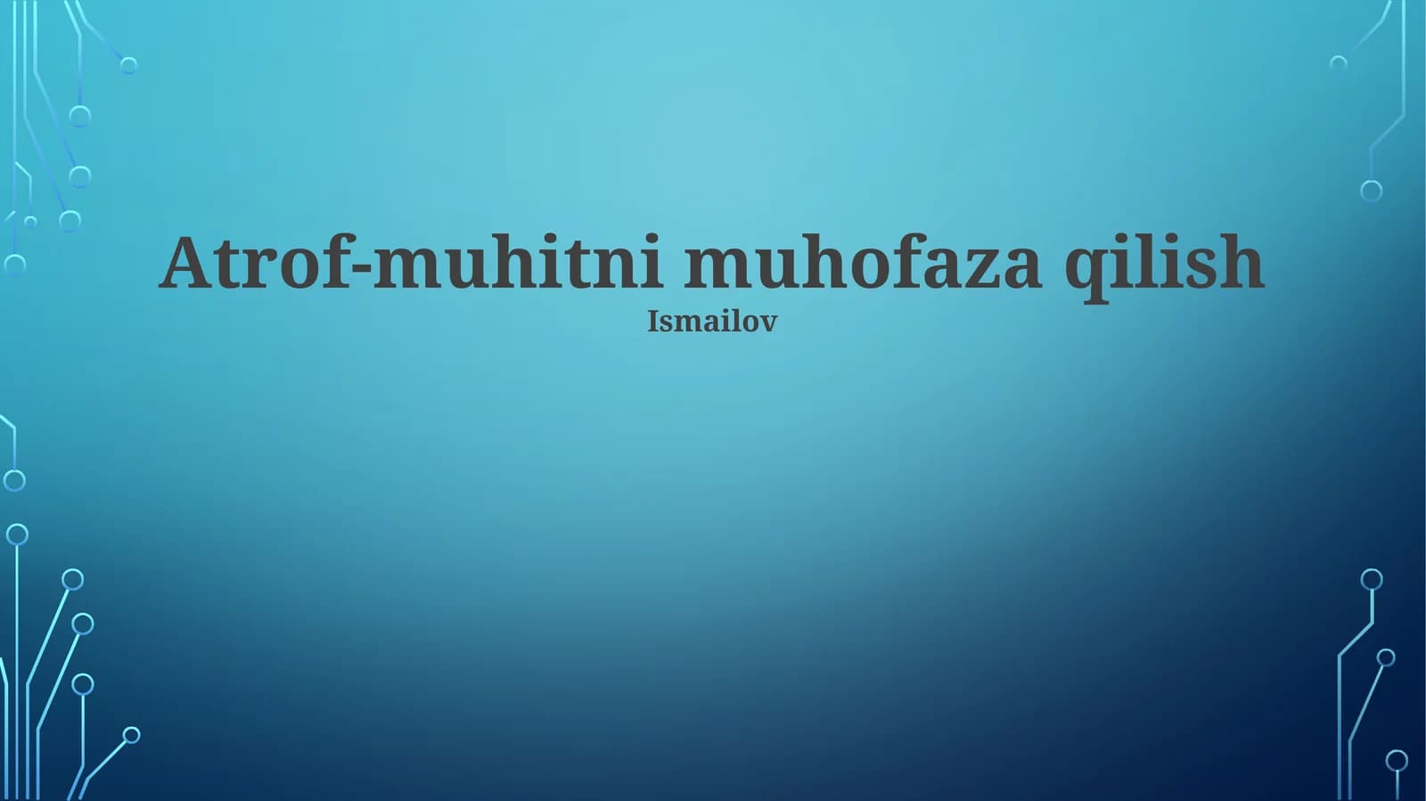 Atrof-muhitni muhofaza qilish