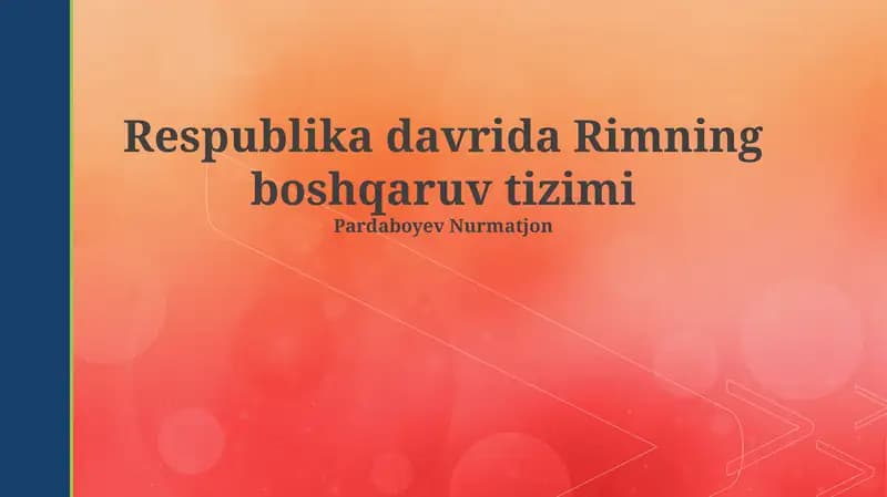 Respublika davrida Rimning boshqaruv tizimi