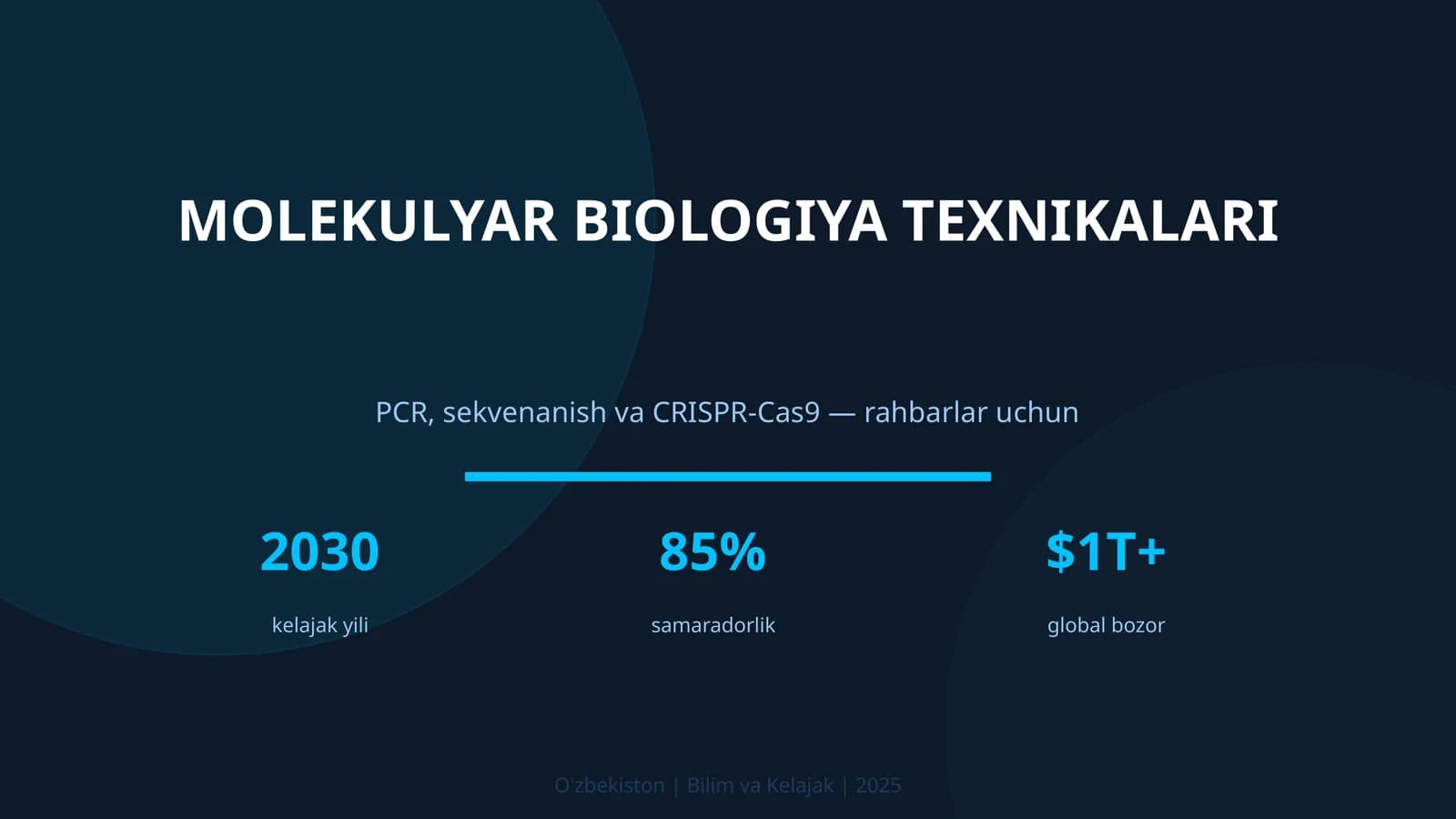 MOLEKULYAR BIOLOGIYA TEXNIKALARI