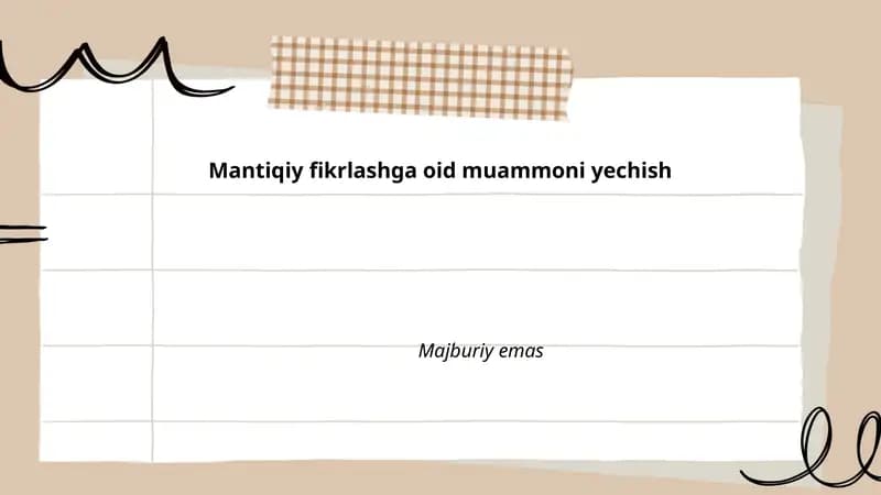 Mantiqiy tafakkur tushunchasi
