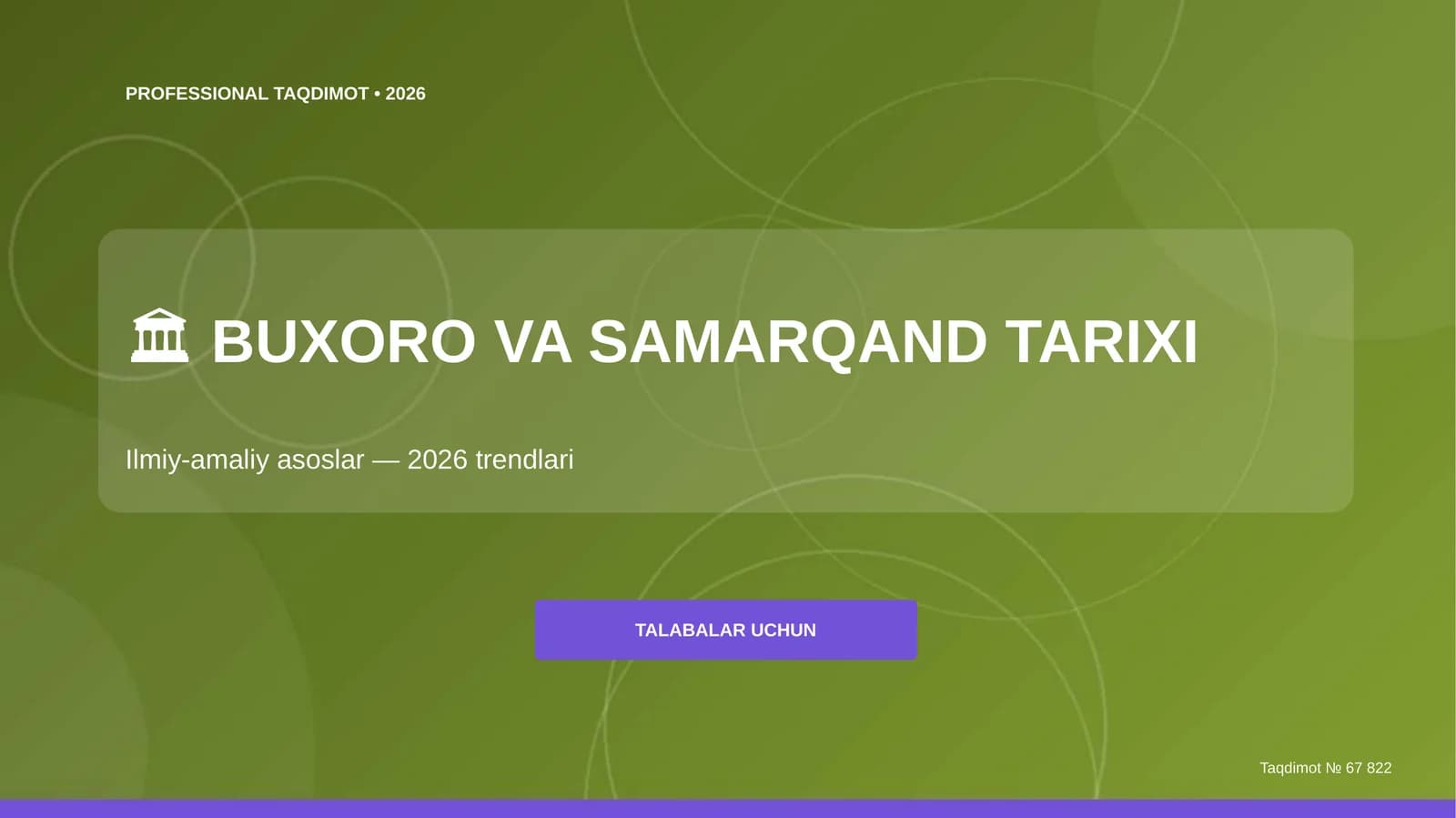 BUXORO VA SAMARQAND TARIXI