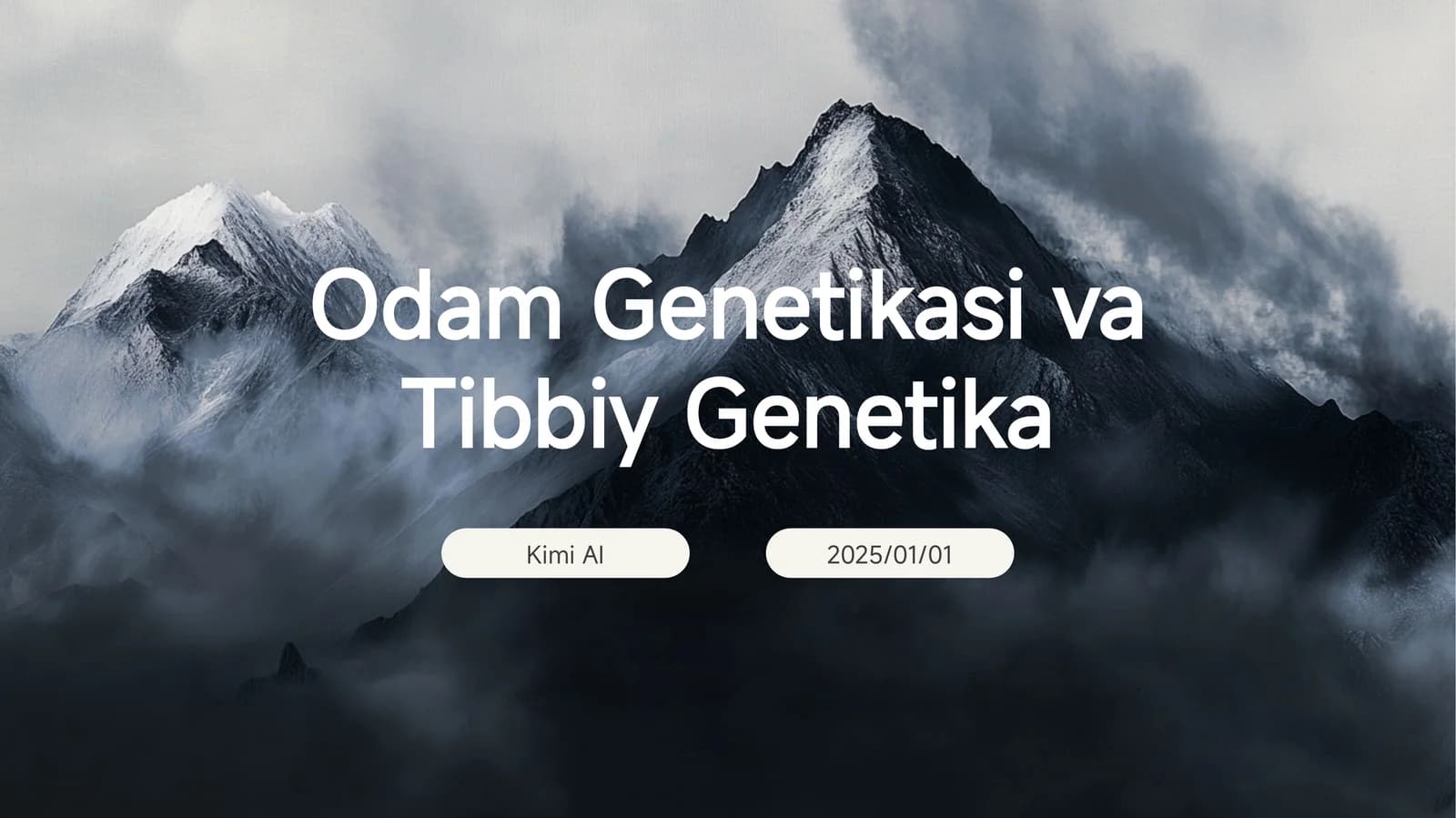 Odam Genetikasi va Tibbiy Genetika