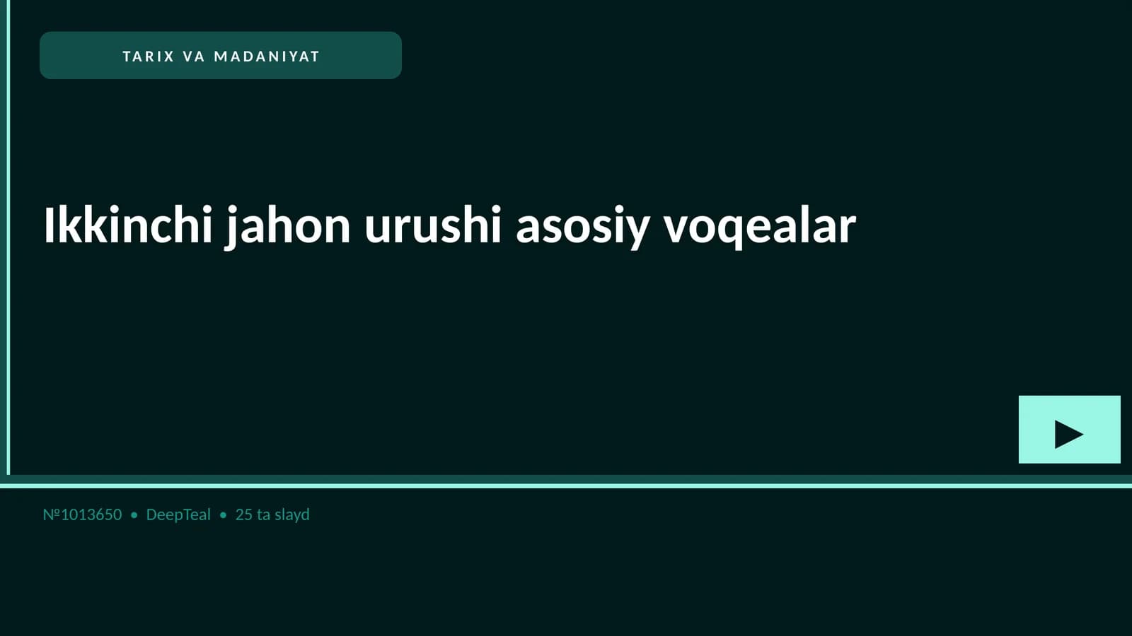 Ikkinchi jahon urushi asosiy voqealar