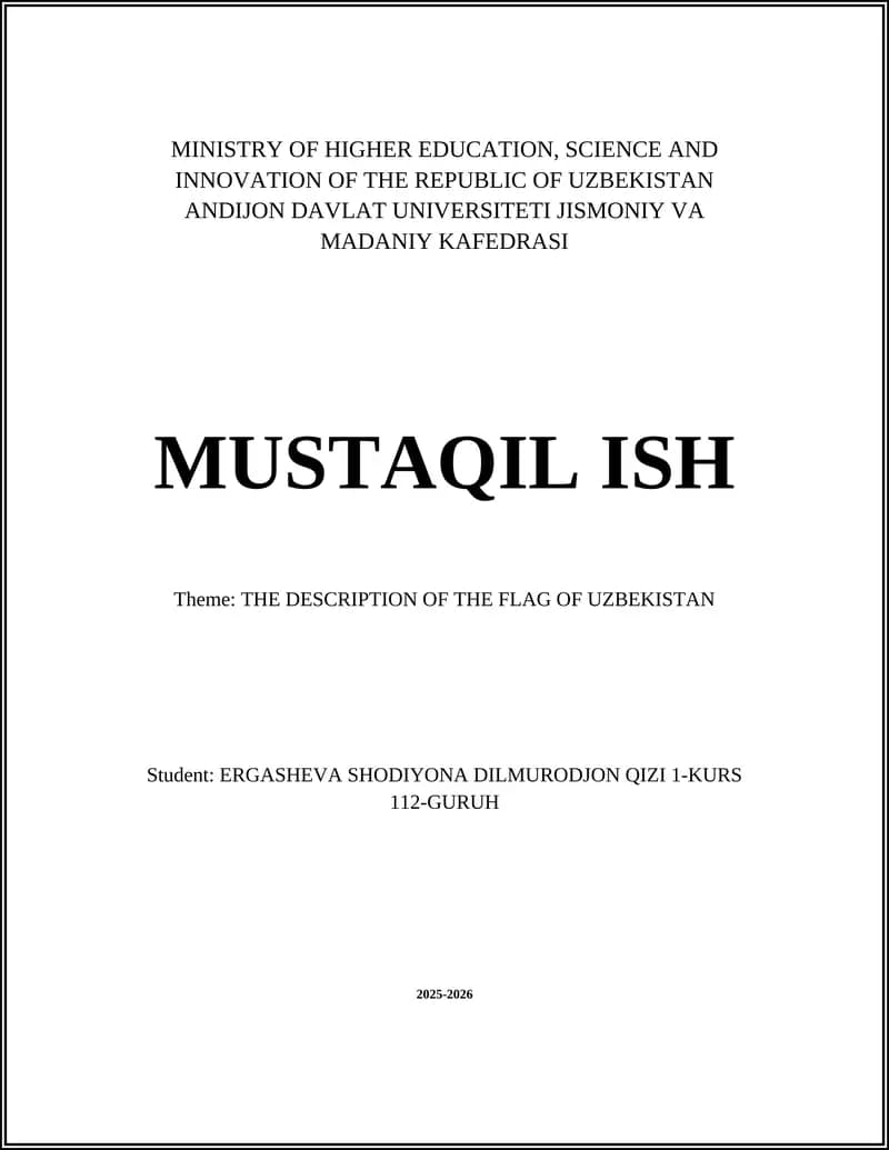 THE DESCRIPTION OF THE FLAG OF UZBEKISTAN
