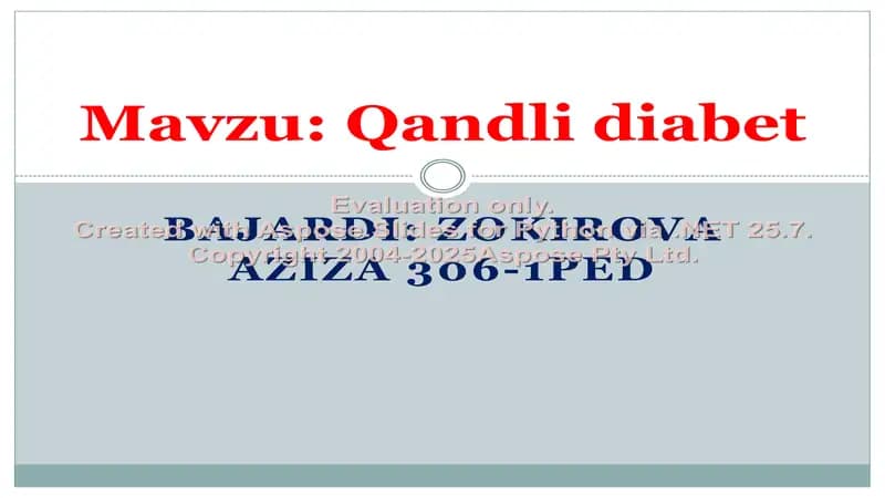 Qandli diabet