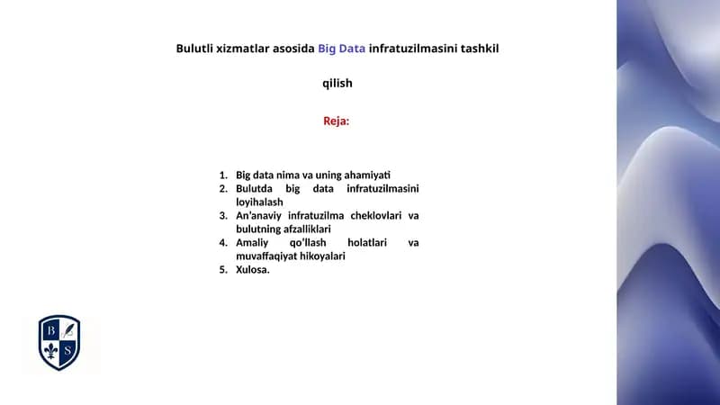 Big Data va Bulutli xizmatlar
