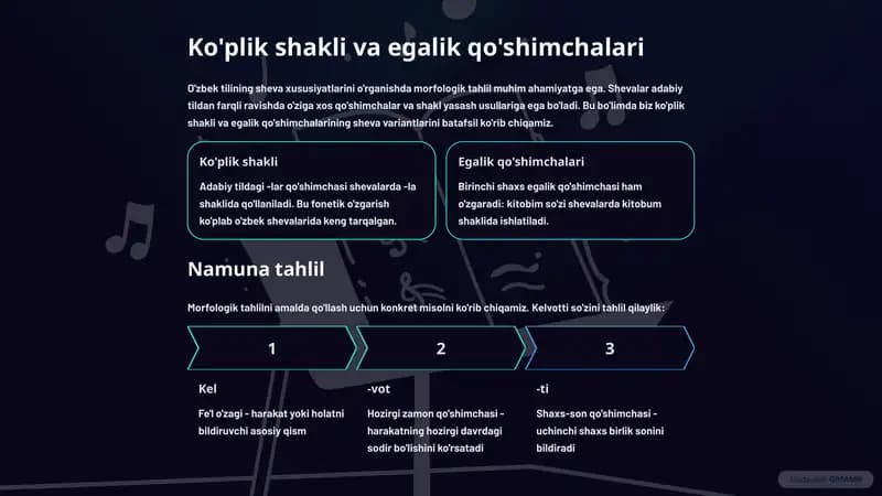 Ko'plik shakli va egalik qo'shimchalari