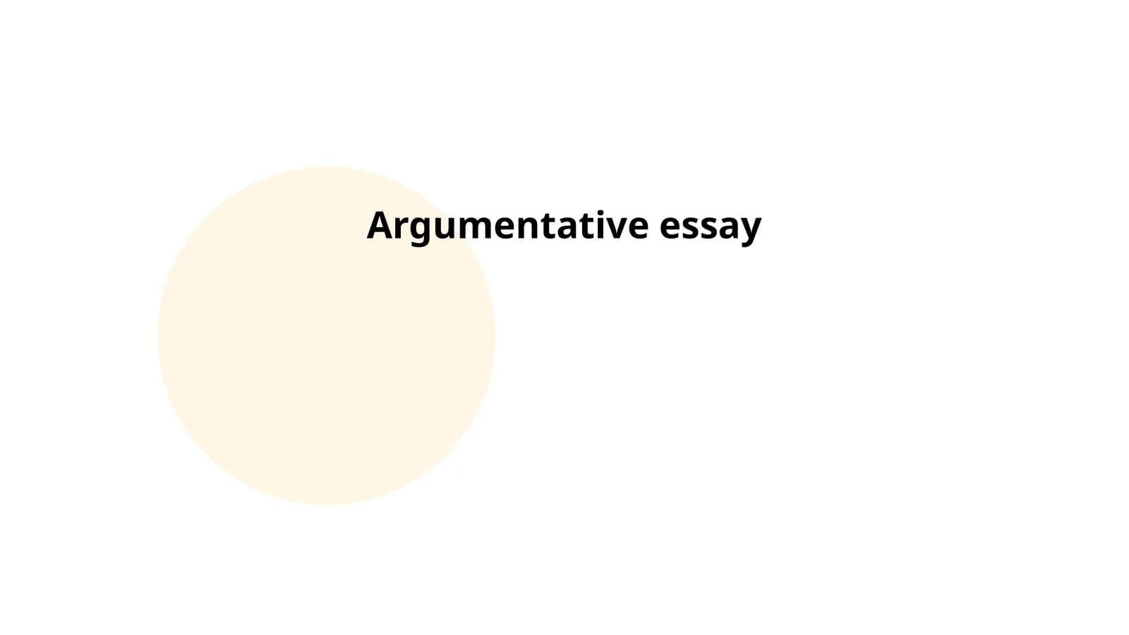 Argumentative essay