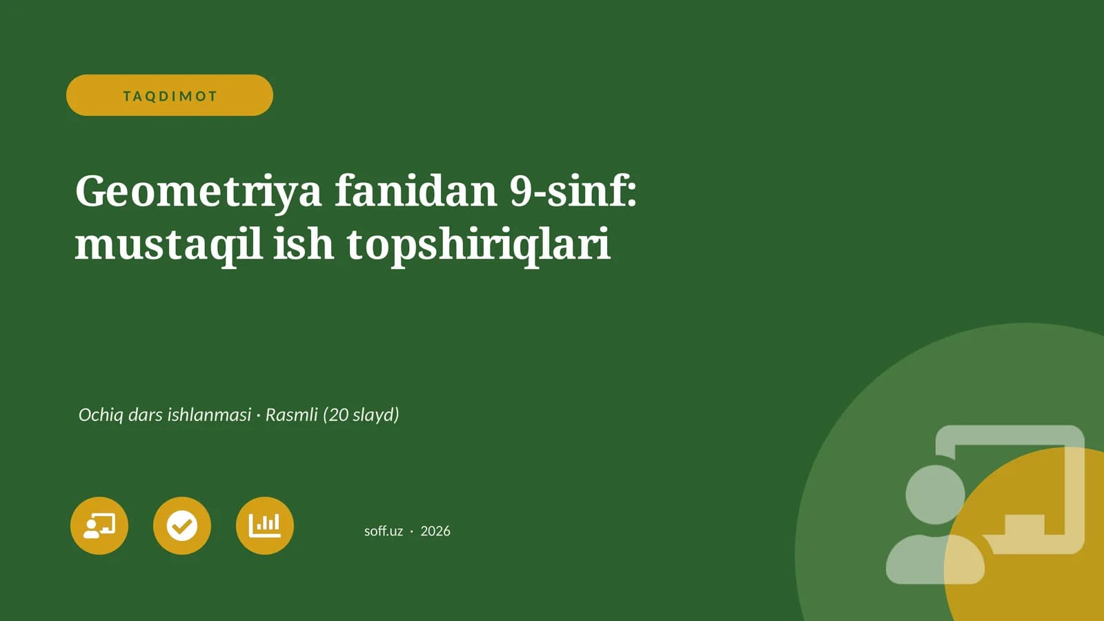 Geometriya fanidan 9-sinf: mustaqil ish topshiriqlari